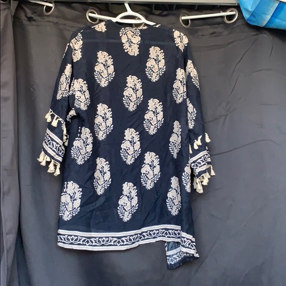 Dark blue pool or beach coverup. - Picture 2 of 2